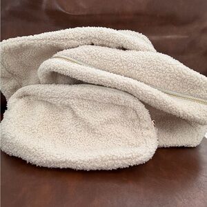 Cozy Cream Sherpa Pouches
